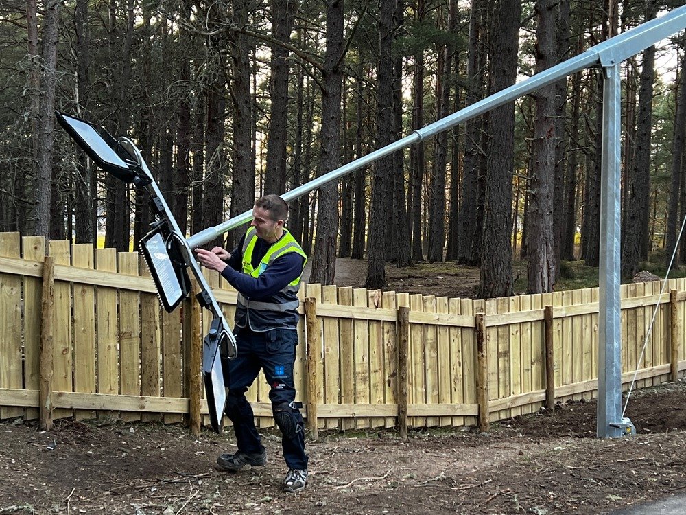 Rob saunders installing lights